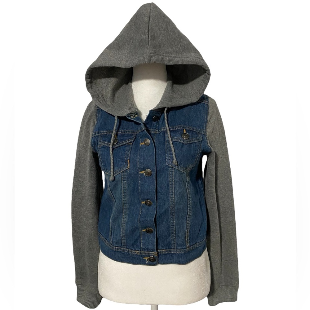 Forever 21 Denim Hooded Jacket